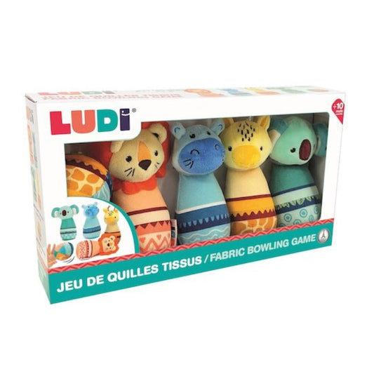 Juego de Bolos animales de tela