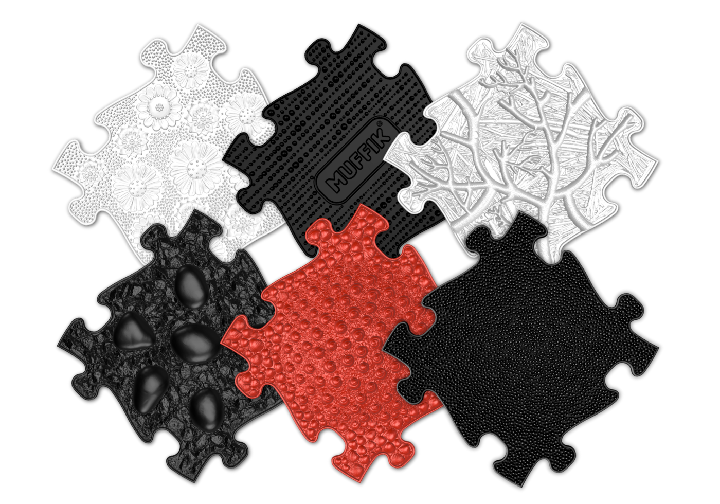 Juego de colchonetas ortopédicas - Bebé Blanco y Negro