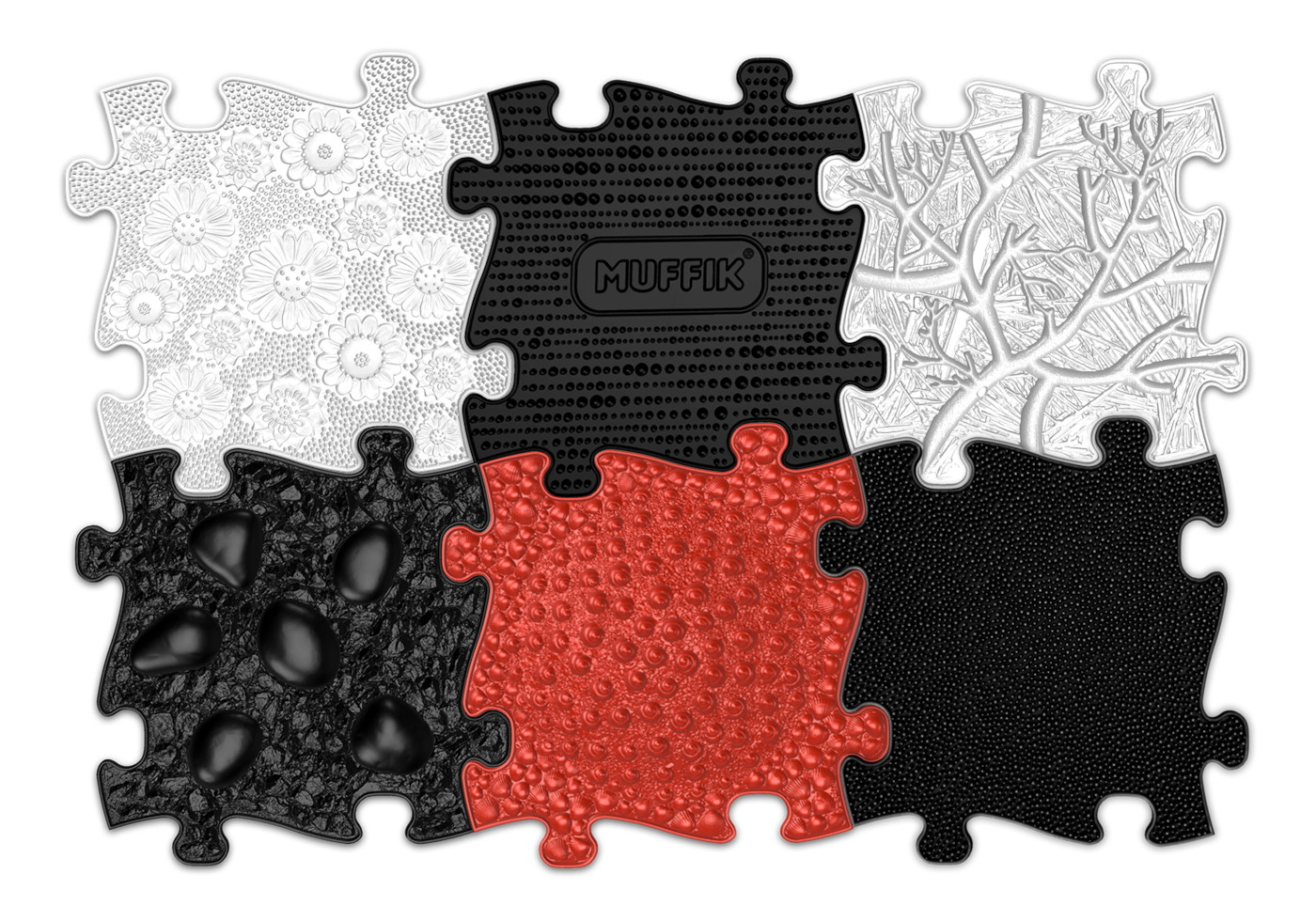 Juego de colchonetas ortopédicas - Bebé Blanco y Negro