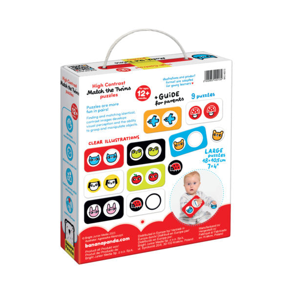 Los rompecabezas de alto contraste unen a los gemelos