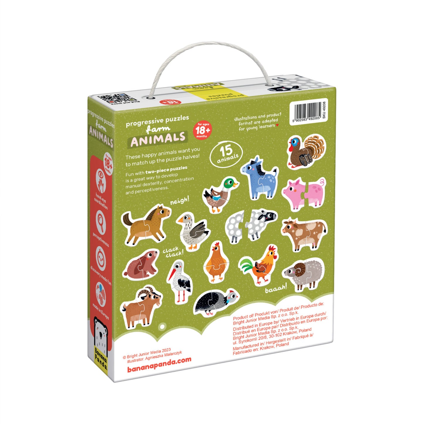 Progressive Puzzles Farm Animals 18+