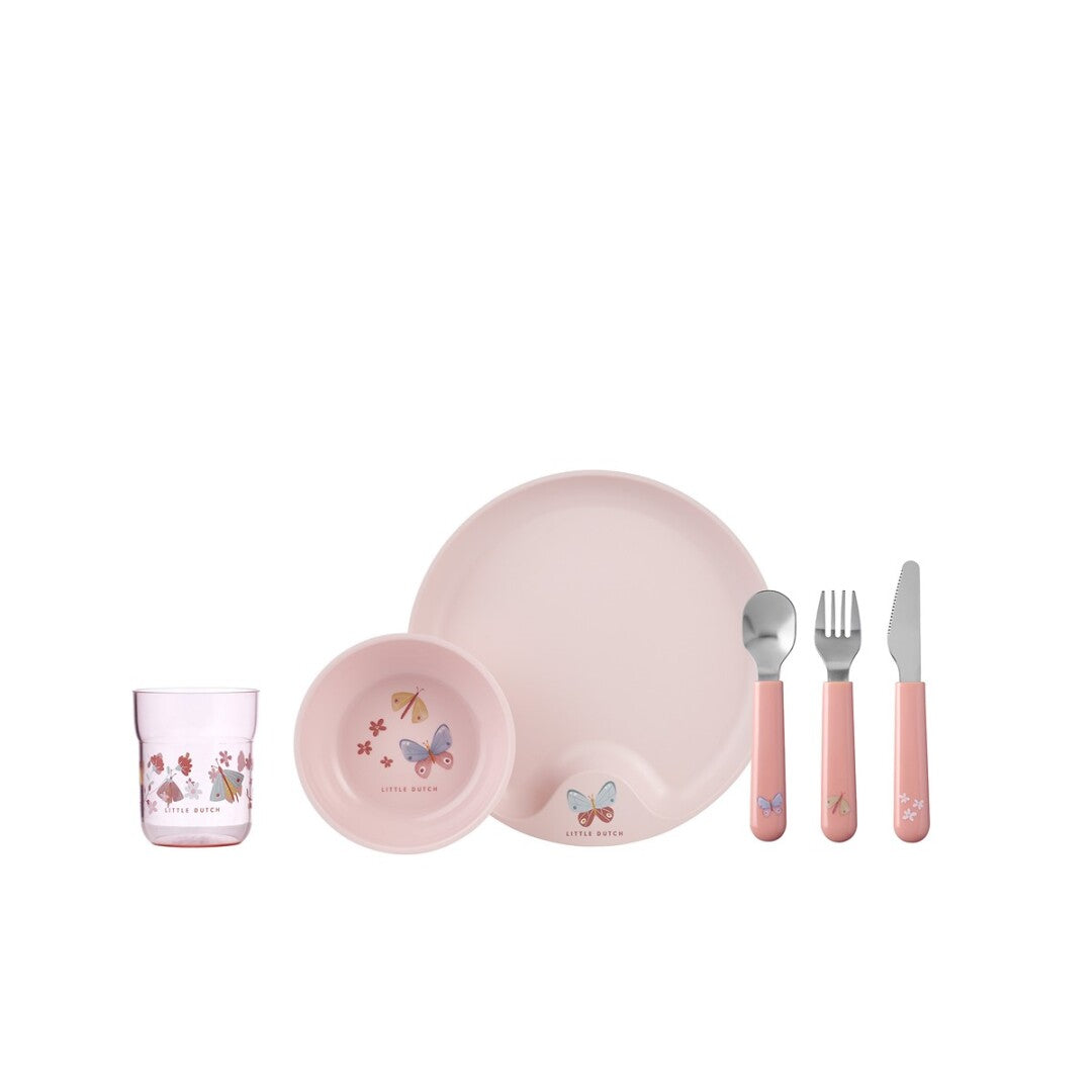VAJILLA INFANTIL MIO 6 PCS FLORES & MARIPOSAS