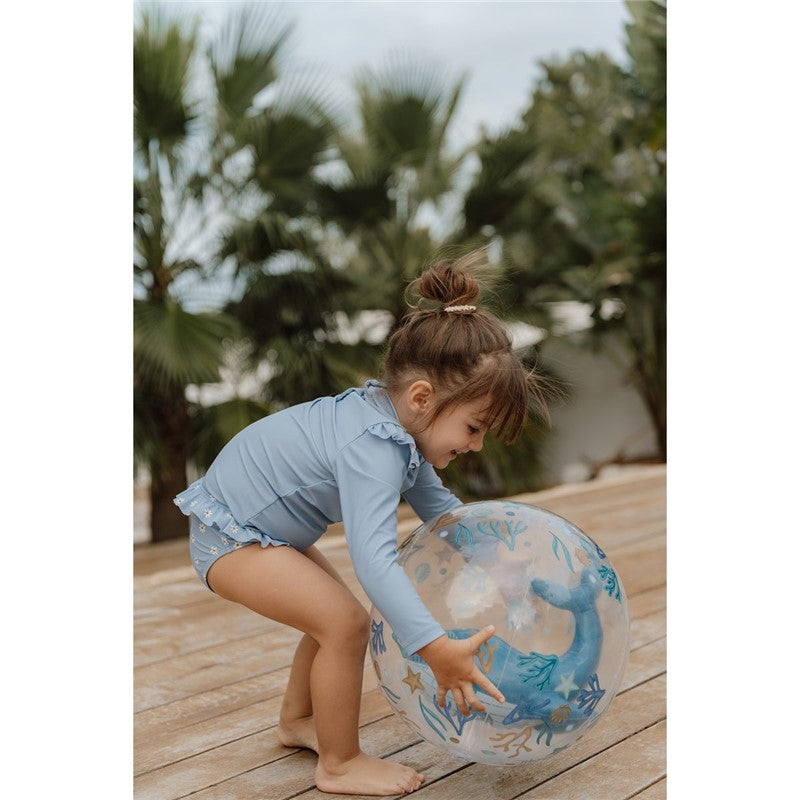 PELOTA DE PLAYA 3D OCEAN DREAMS AZUL LITTLE DUTCH
