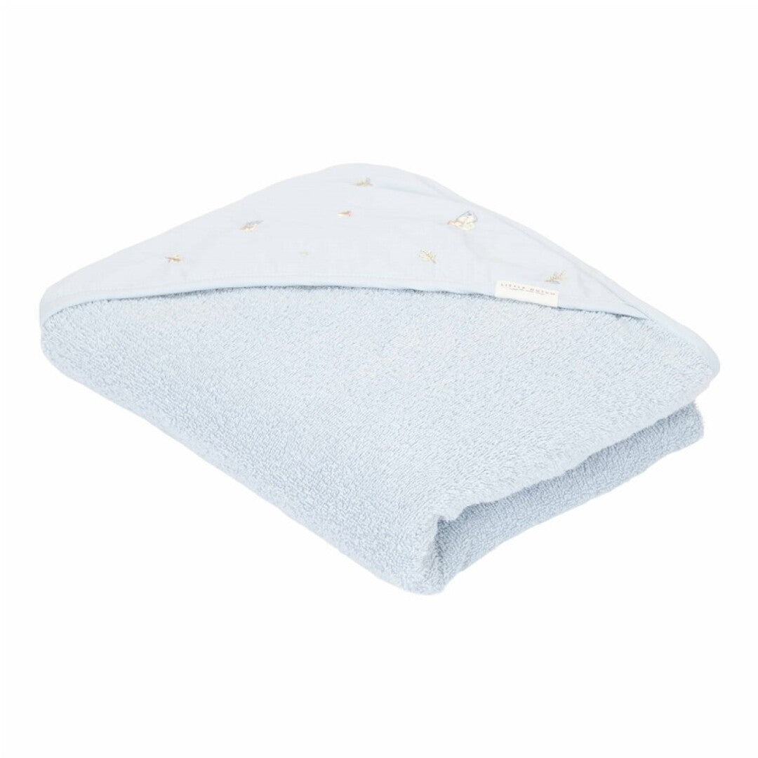 Capa de baño bordada Azul Denim - 75x75 cm