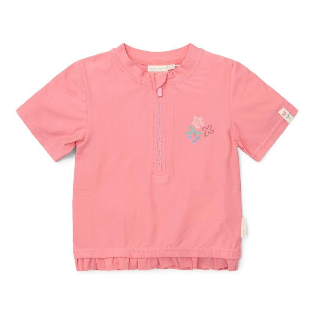 Camiseta de baño M/C Flor Carmín