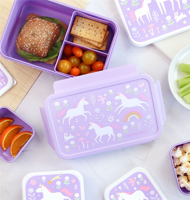 CAJA ALMUERZO BENTO UNICORNIOS