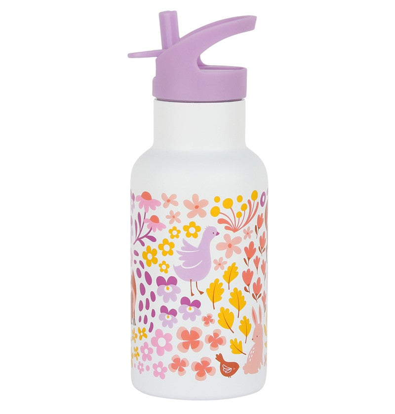 BOTELLA ACERO 350 ML FLORES