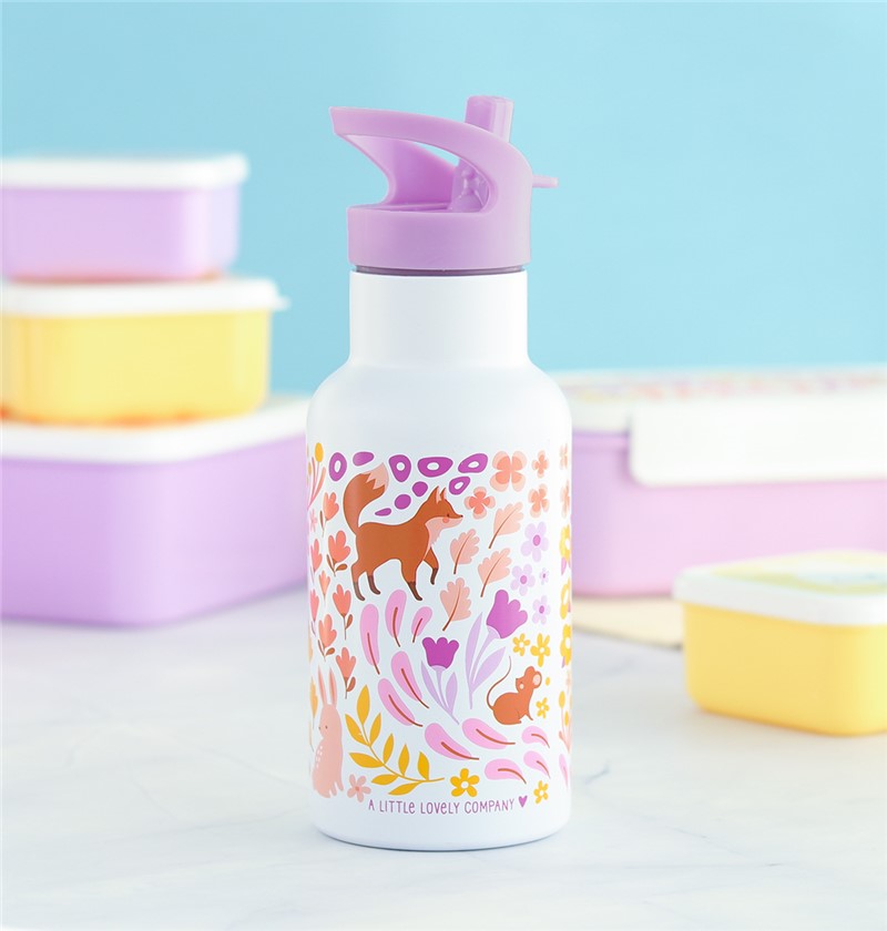 BOTELLA ACERO 350 ML FLORES
