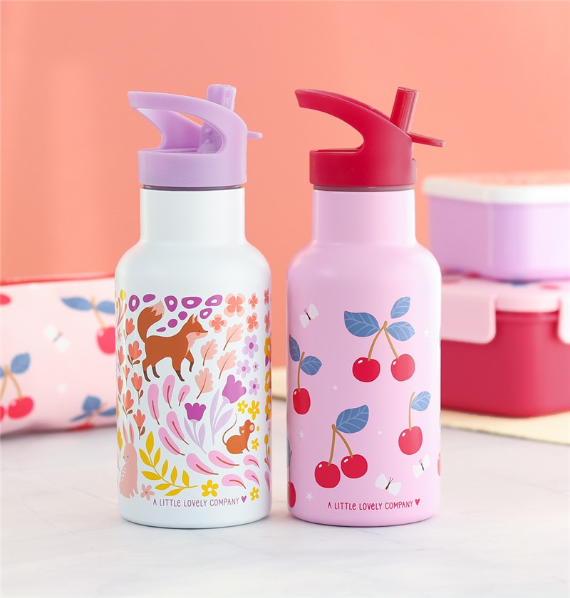 BOTELLA ACERO 350 ML FLORES