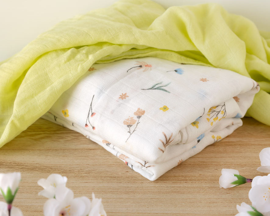 PACK 2 MUSELINA de 120X120CM BAMBÚ LEMON