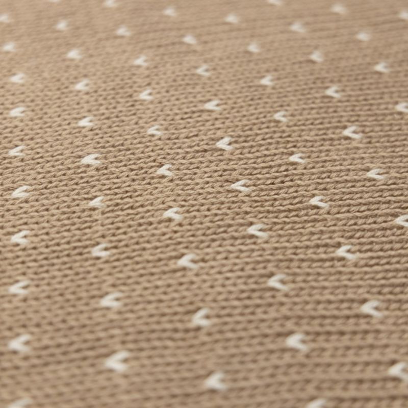 Manta de punto 100% Algodón BEIGE