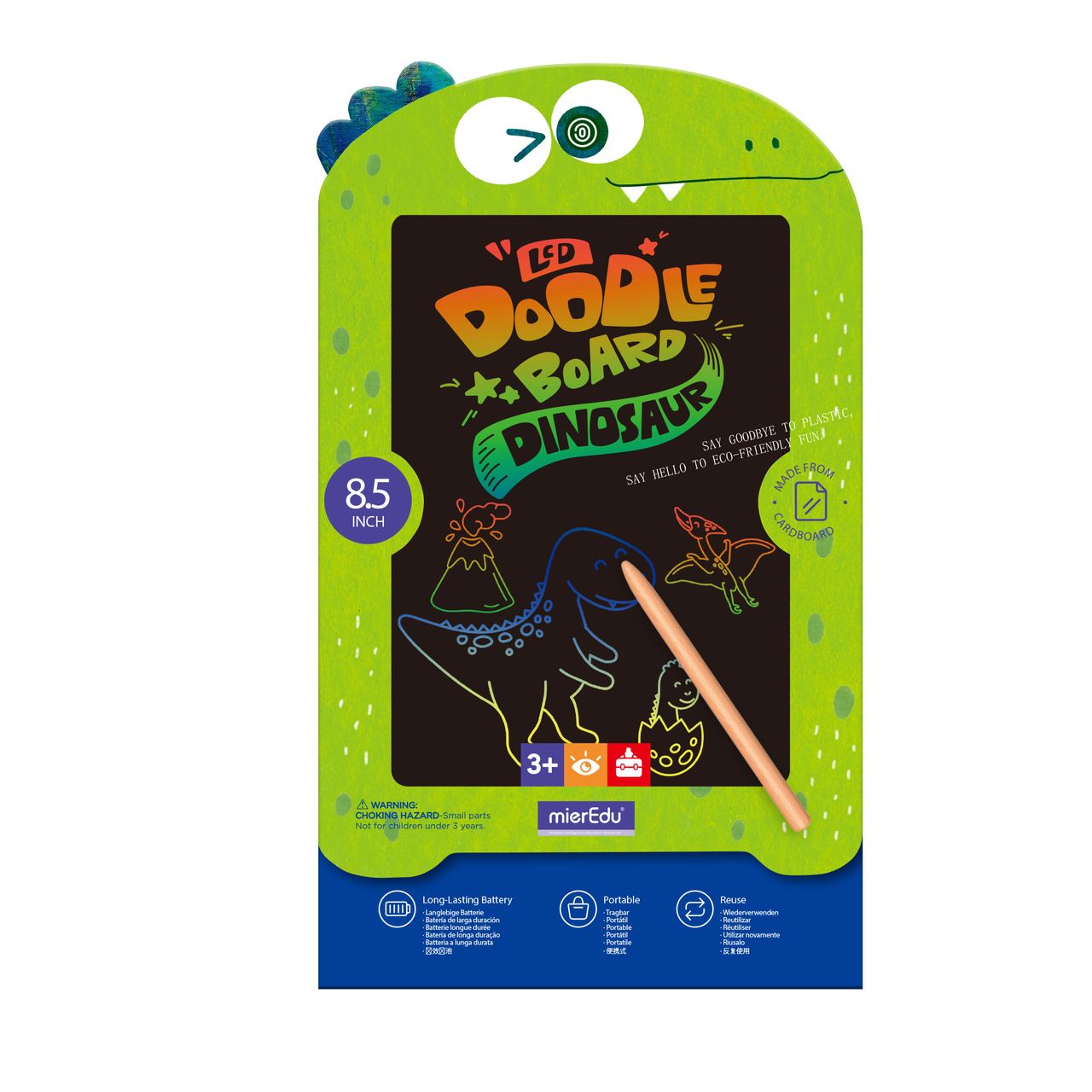 Pizarra de dibujo y escritura LCD- Dinosaurio