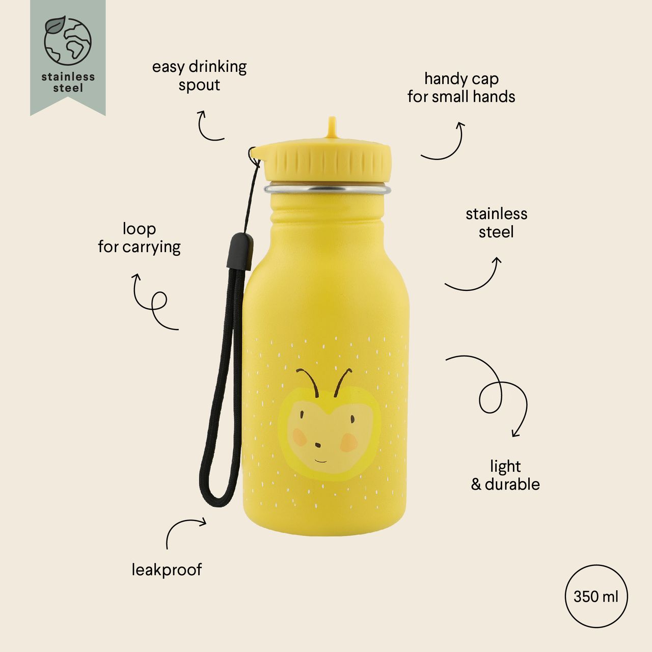 Botella de beber 350ml - Mrs. Bumblebee