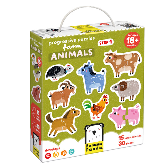 Progressive Puzzles Farm Animals 18+