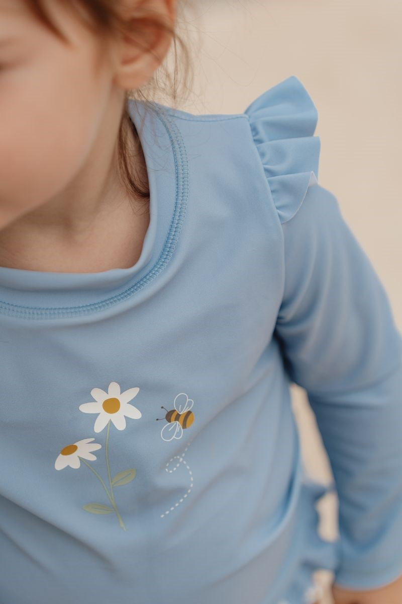 Camiseta de baño manga larga Daisies de Little Dutch