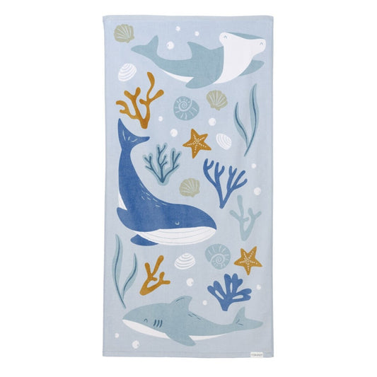 TOALLA DE PLAYA OCEAN DREAMS AZUL LITTLE DUTCH