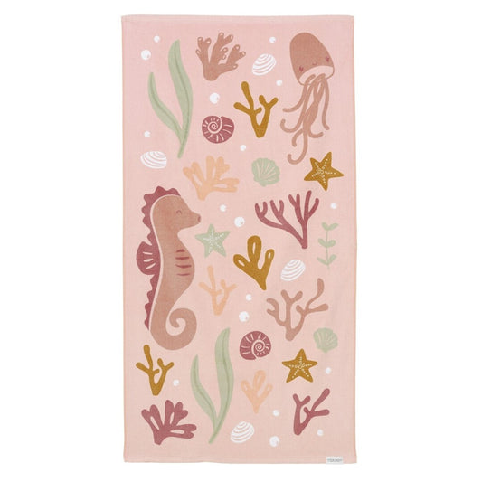 TOALLA DE PLAYA OCEAN DREAMS ROSA LITTLE DUTCH