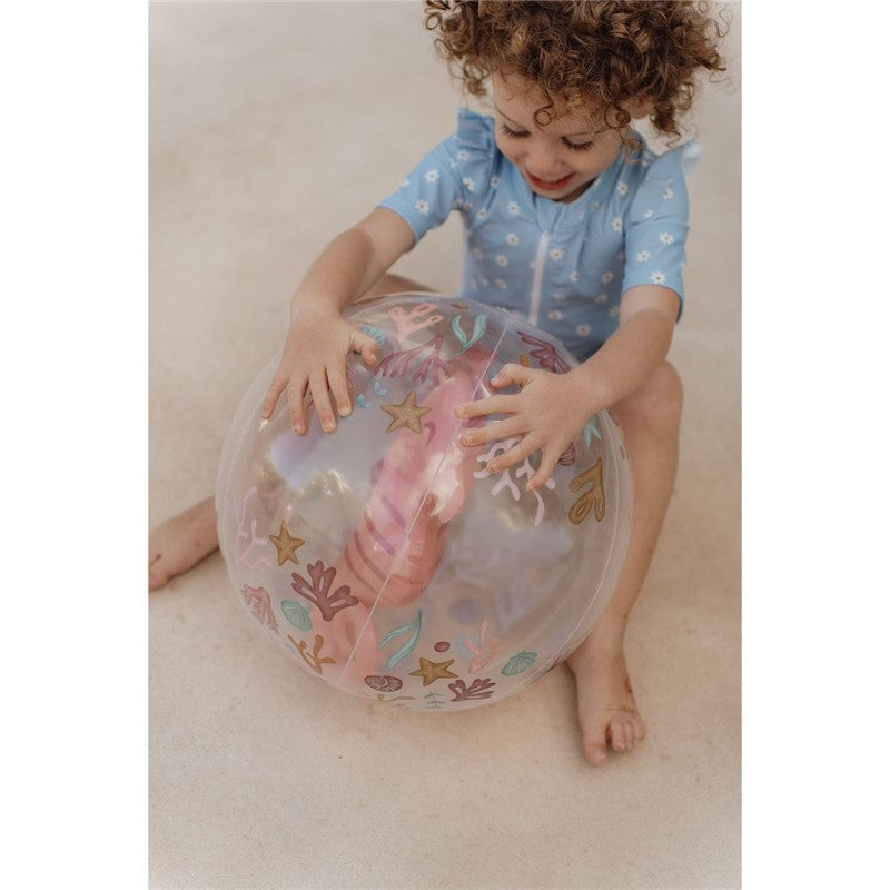 PELOTA DE PLAYA 3D OCEAN DREAMS ROSA LITTLE DUTCH