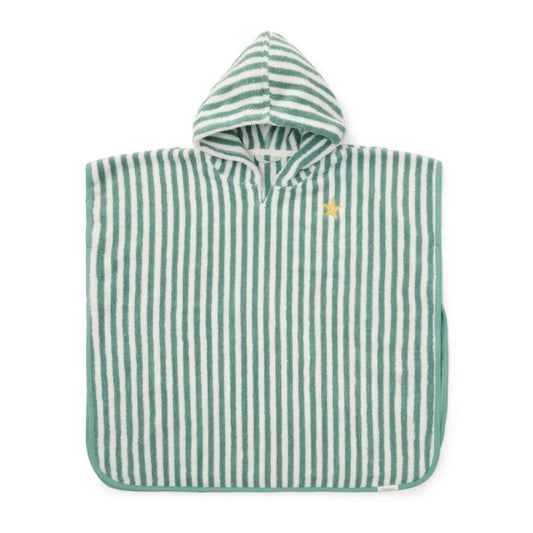 Poncho playa Seashells Surf Aqua