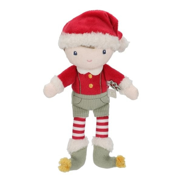 Elfo y cuento de Navidad en caja de regalo