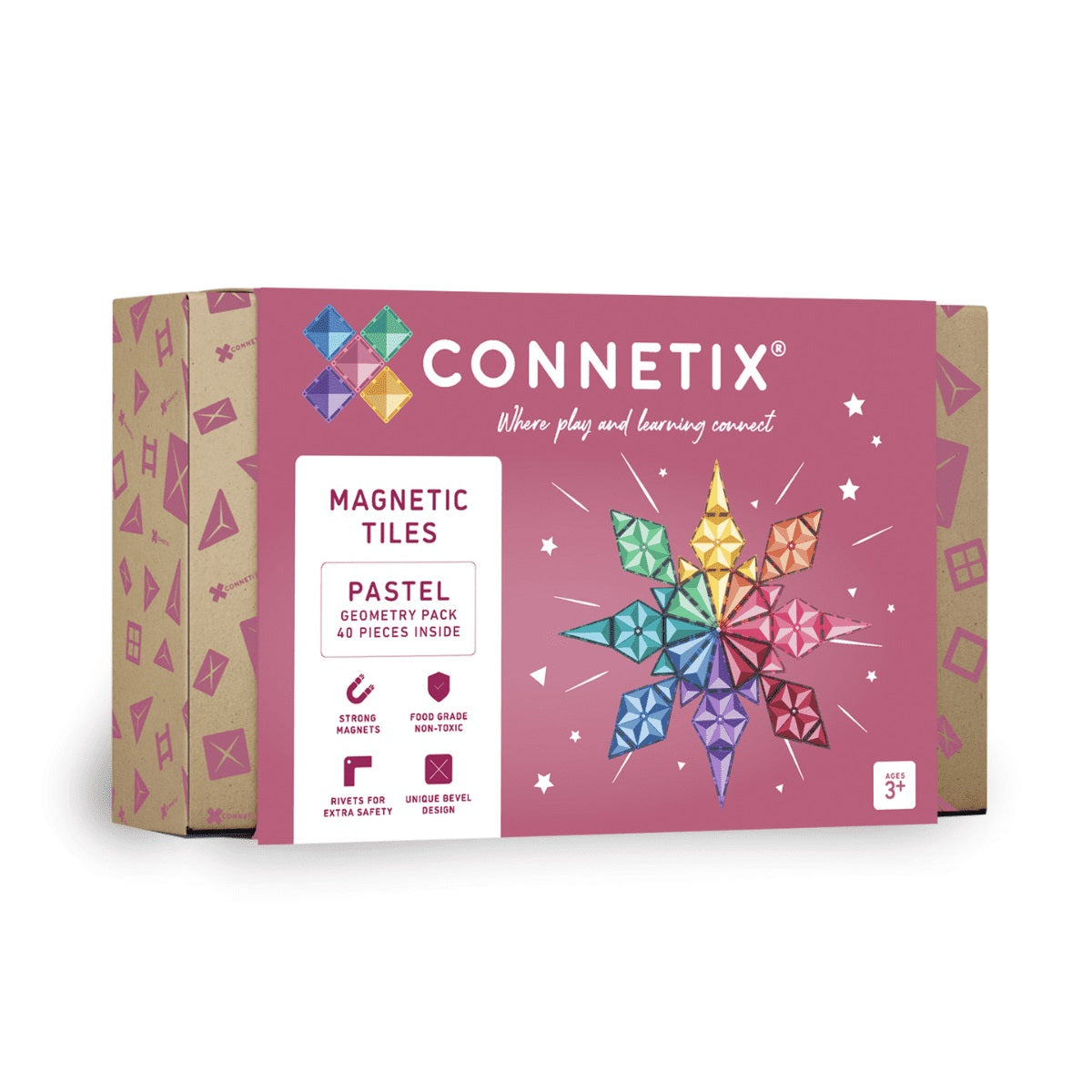 CONNETIX PASTEL GEOMETRY PACK 40 piezas