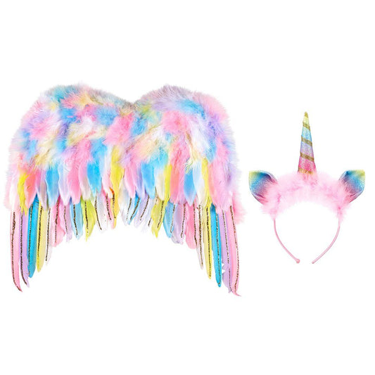 Conjunto Unicornio alas + diadema