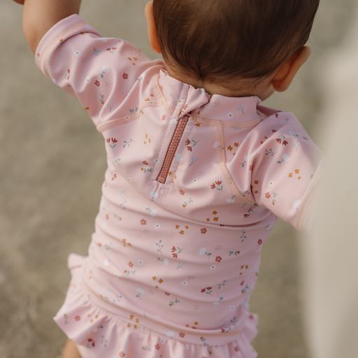 Camiseta de baño Pequeña flor rosa UPF 50+