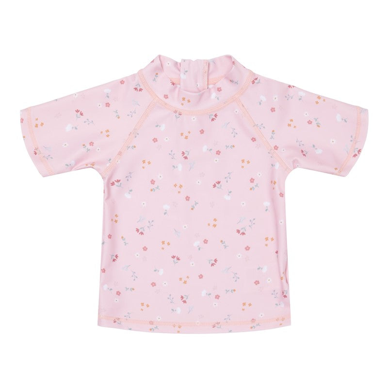 Camiseta de baño Pequeña flor rosa UPF 50+