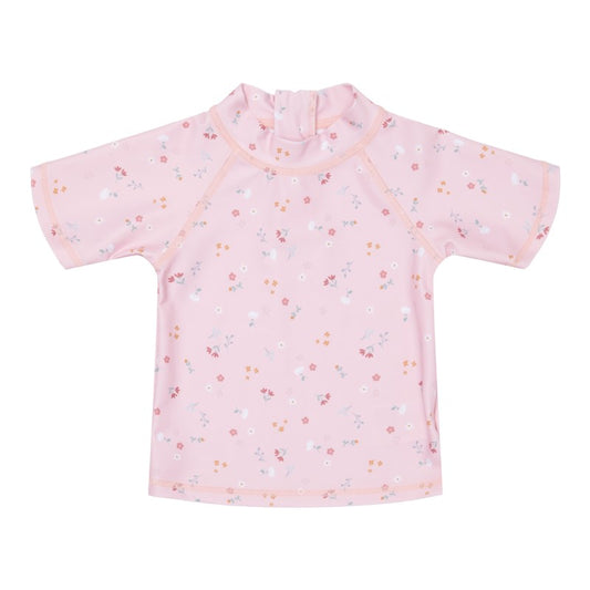 Camiseta de baño Pequeña flor rosa UPF 50+