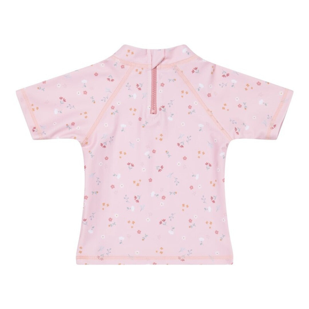 Camiseta de baño Pequeña flor rosa UPF 50+